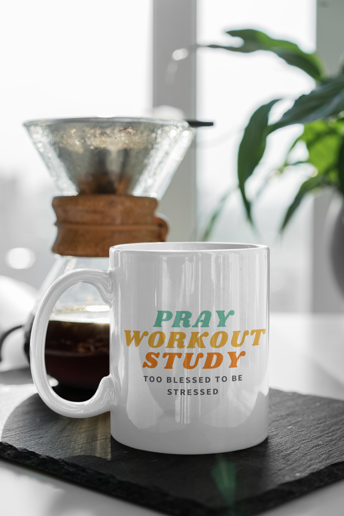 Pray, Workout Ceramic Mug (11oz) | Inspirational Coffee Mug