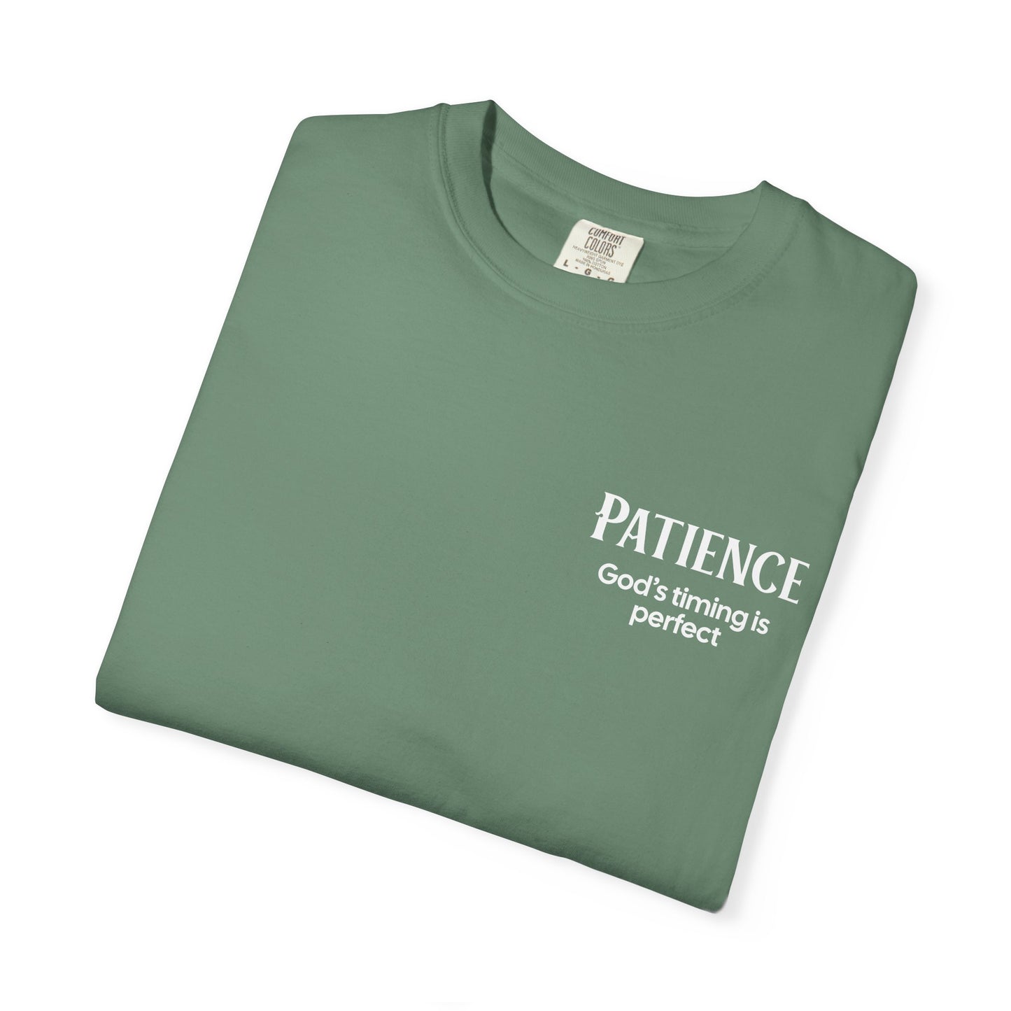 "PATIENCE" Fruits of The Spirit | Comfort Colors® Unisex Garment-Dyed T-shirt