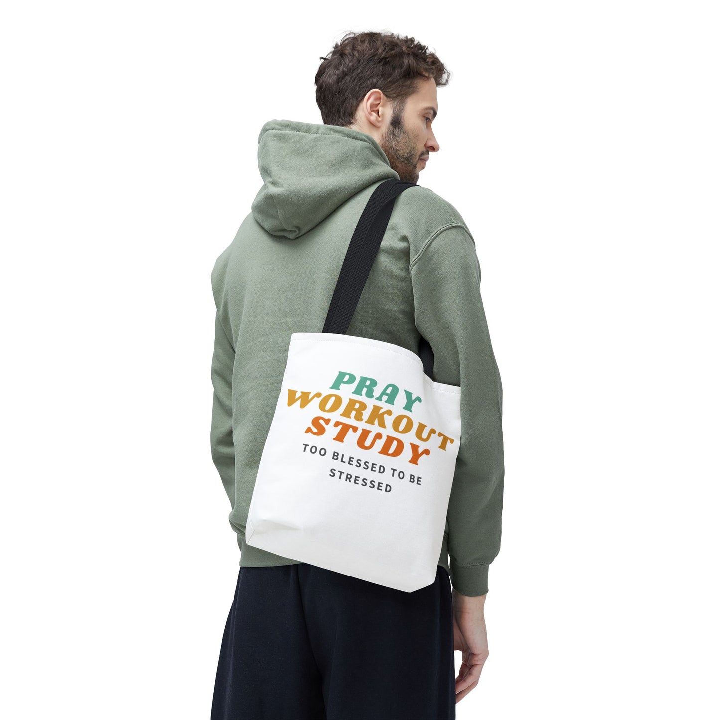 Pray, Workout, Study Tote Bag | High Durable® 100% Polyester