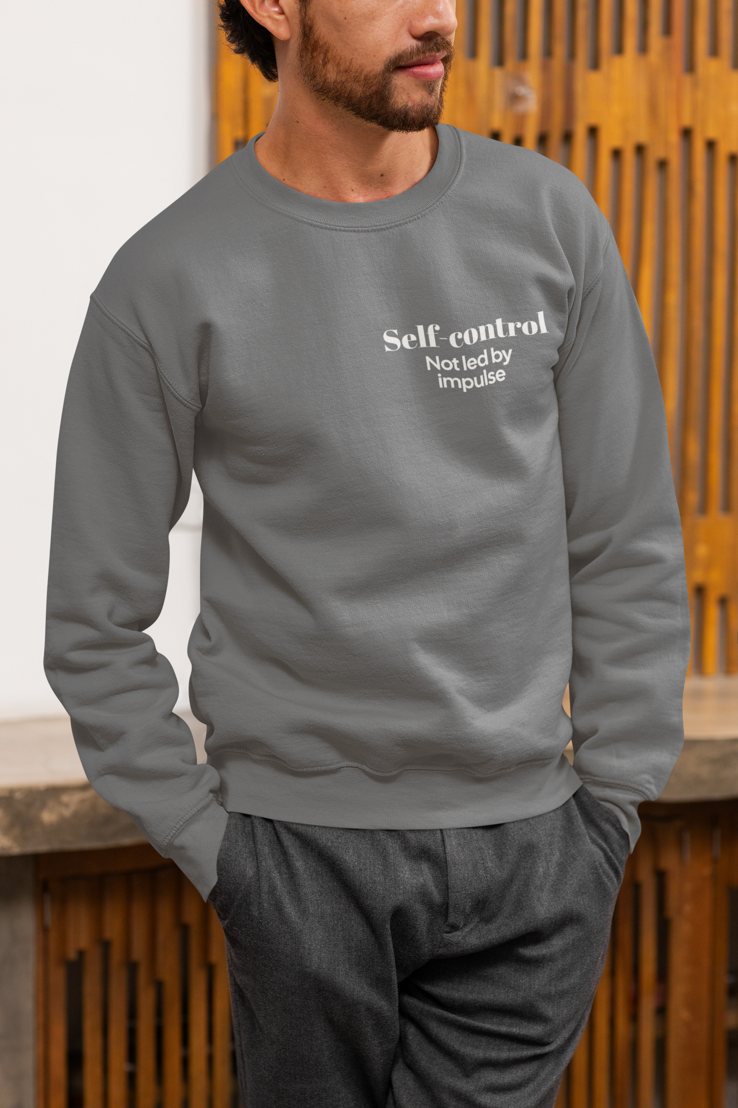 "SELF-CONTROL" Fruits of The Spirit | Unisex Heavy Blend™ Crewneck Sweatshirt