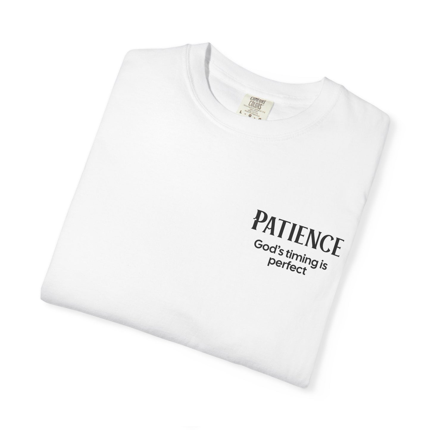 "PATIENCE" Fruits of The Spirit | Comfort Colors® Unisex Garment-Dyed T-shirt