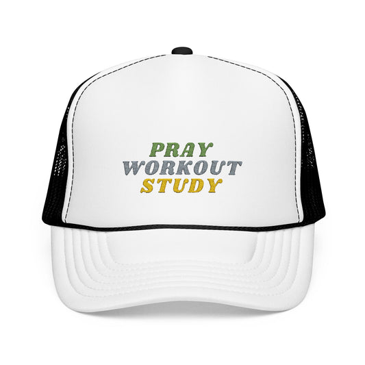 Pray, Workout, Study Trucker Hat | OTTO CAP® 100% Polyester