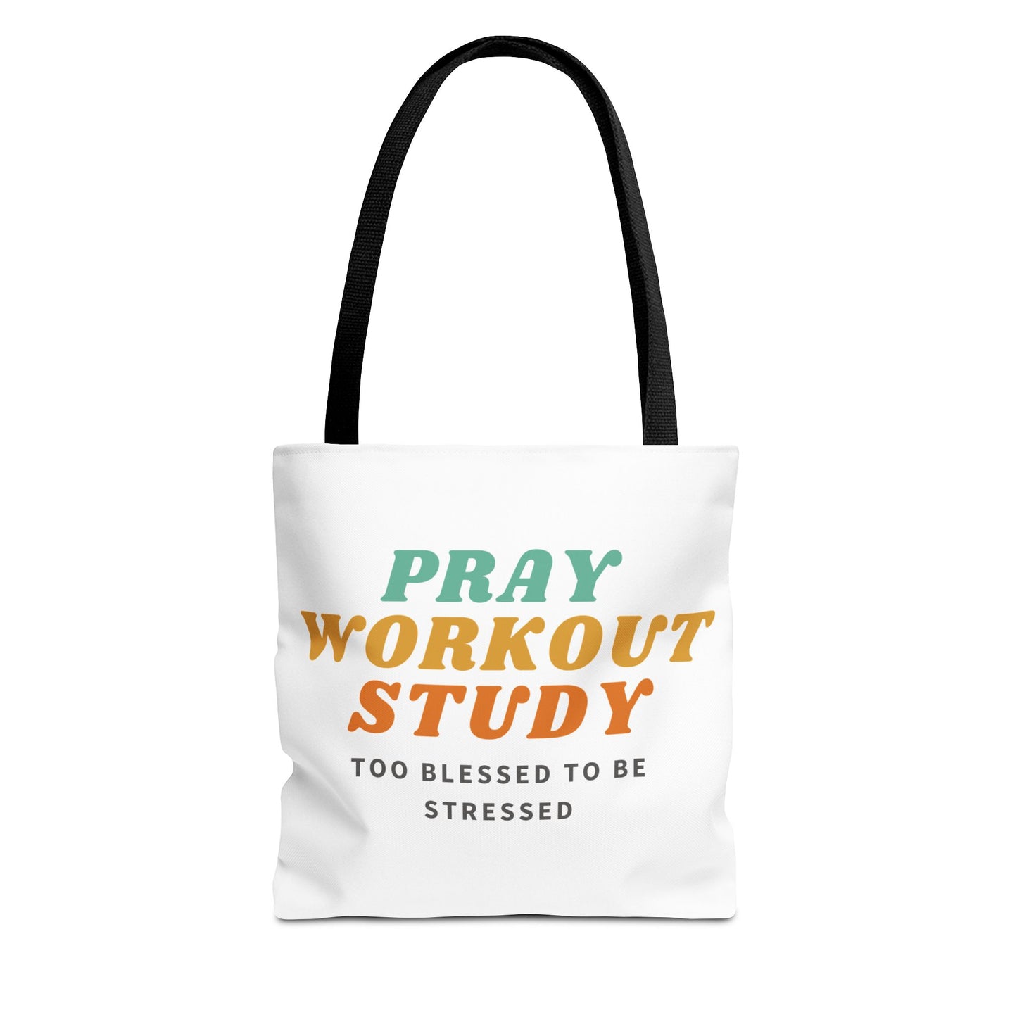 Pray, Workout, Study Tote Bag | High Durable® 100% Polyester