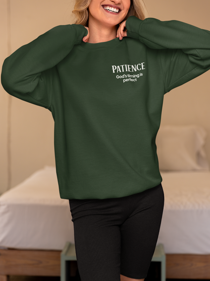 "PATIENCE" Fruits of The Spirit | Unisex Heavy Blend™ Crewneck Sweatshirt