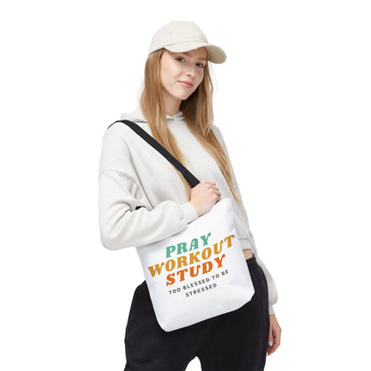 Pray, Workout, Study Tote Bag | High Durable® 100% Polyester