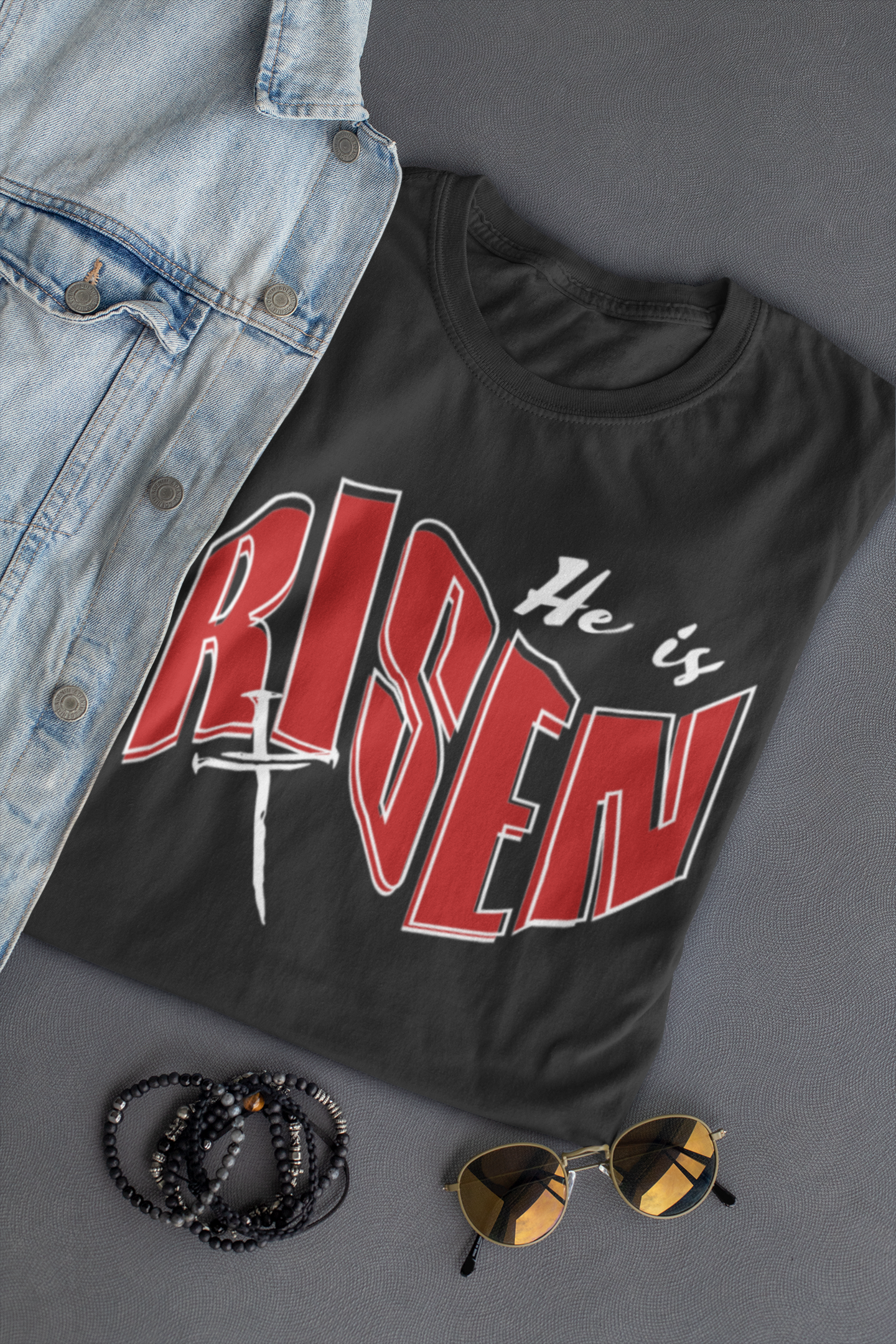 He Is Risen Christian T-Shirt – Unisex Easter Faith Tee | Comfort Colors® Soft Cotton