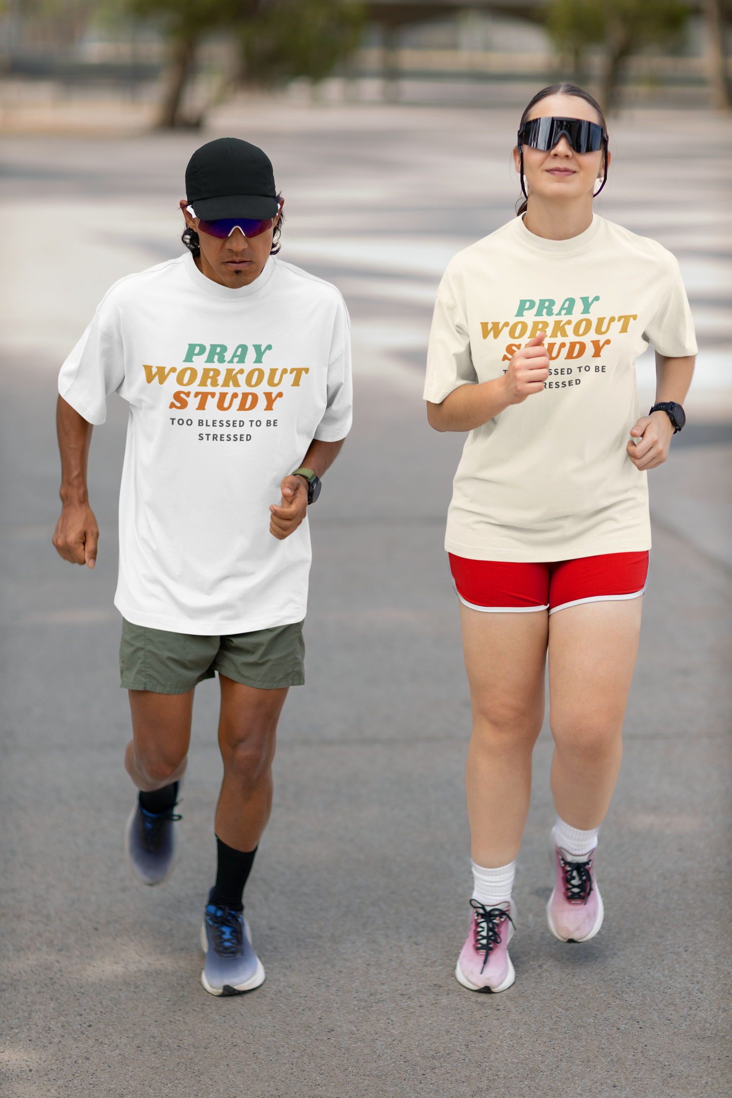 Pray, Workout and Study Christian T-Shirt | Comfort Colors® Soft Cotton